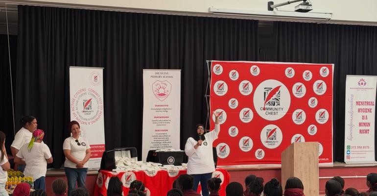 Sanitary towels handover