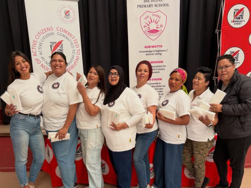 Sanitary towels handover